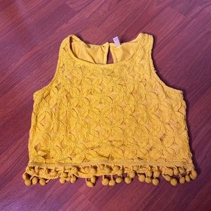 Yellow cropped top